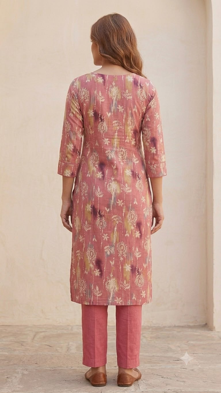Embroidered Maroon A-Line Kurta view 2