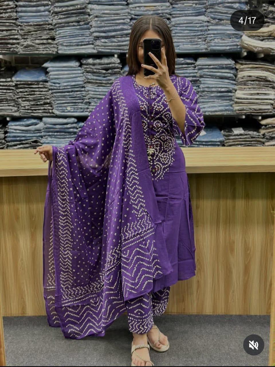 Festive Bandhani Lehenga Set view 2