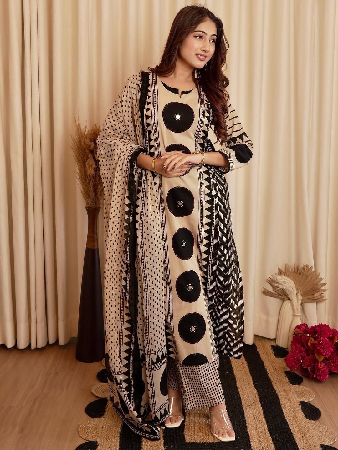 Ajrakh Cotton Suit Set
