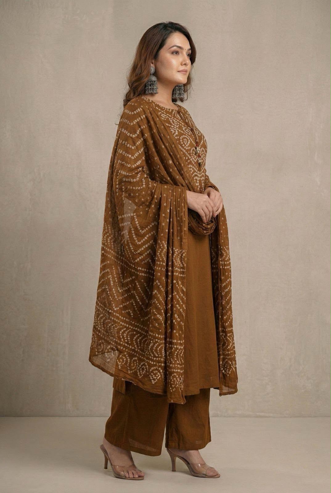 Elegant Printed Flared Dress view 3