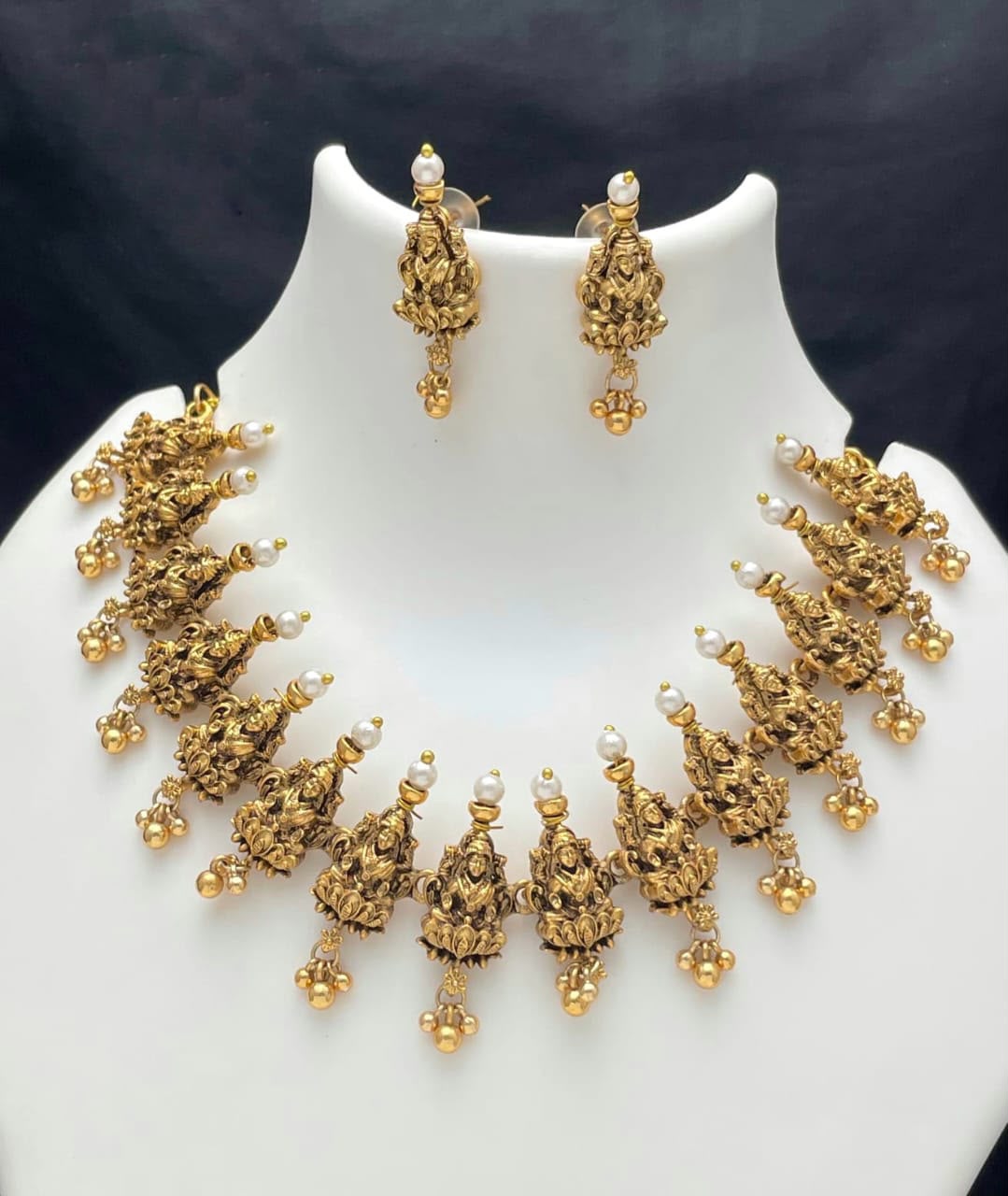 Antiquity Temple Laxmi Necklace Set